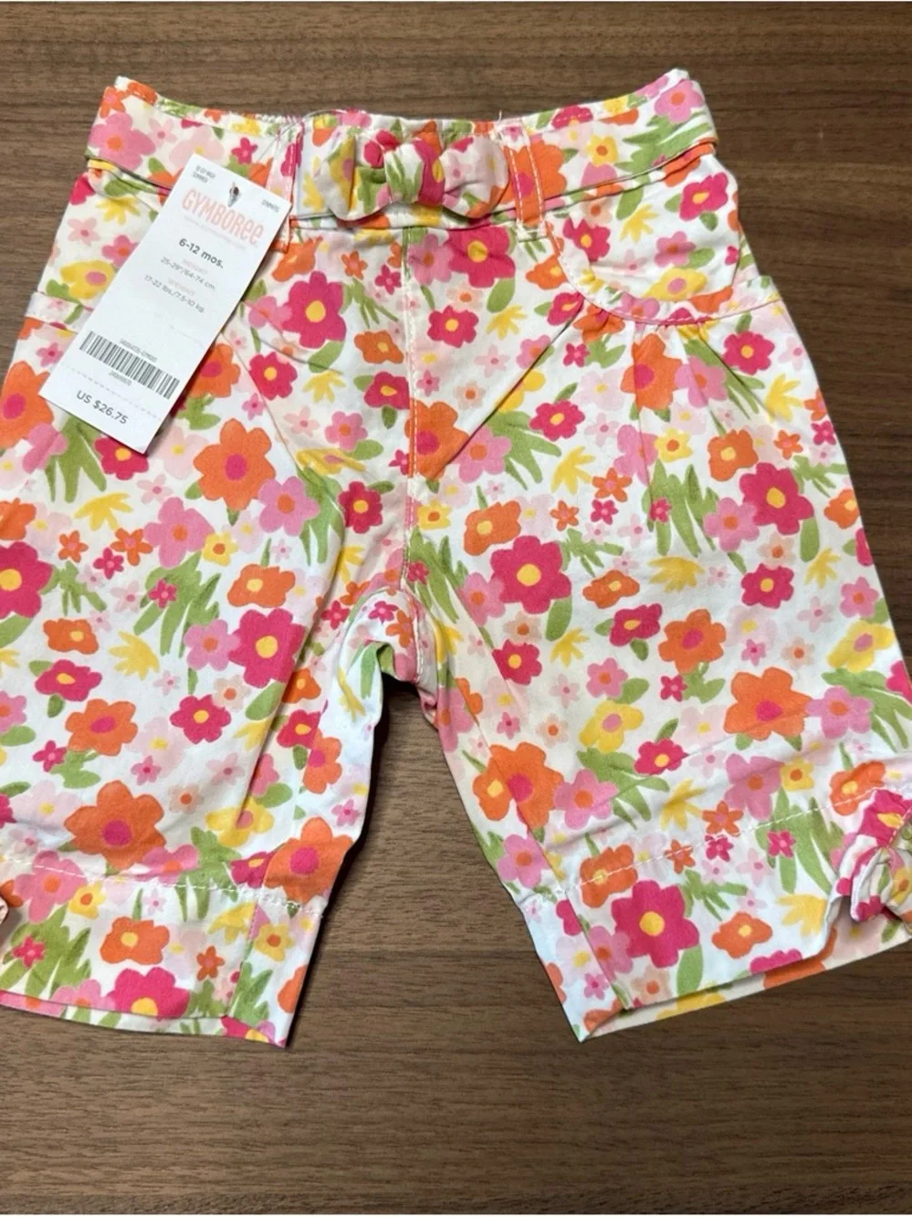 Gymboree Floral Pull-On Pants - Pink, Orange & Green